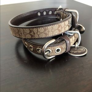 (Just One) Coach Brown Dog Collar Size Small